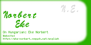 norbert eke business card